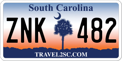 SC license plate ZNK482