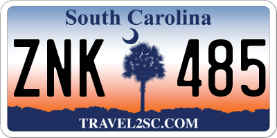 SC license plate ZNK485