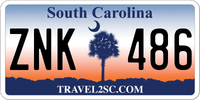 SC license plate ZNK486