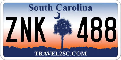 SC license plate ZNK488