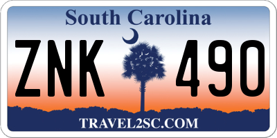 SC license plate ZNK490