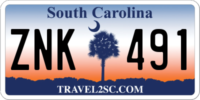 SC license plate ZNK491