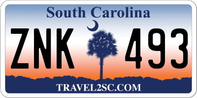 SC license plate ZNK493