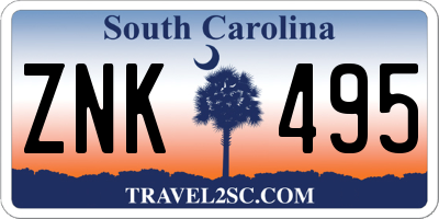 SC license plate ZNK495