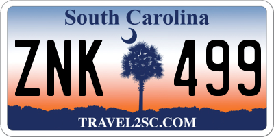 SC license plate ZNK499