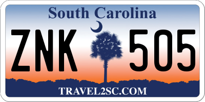 SC license plate ZNK505