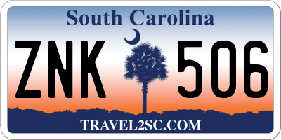SC license plate ZNK506