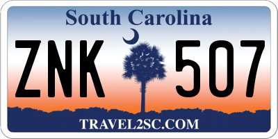 SC license plate ZNK507
