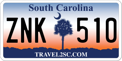 SC license plate ZNK510