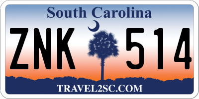 SC license plate ZNK514
