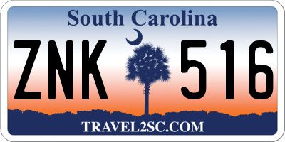 SC license plate ZNK516