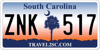 SC license plate ZNK517