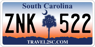 SC license plate ZNK522
