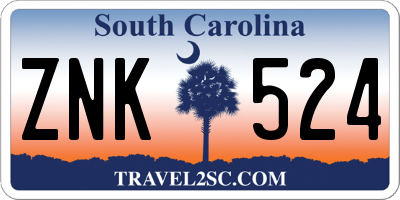 SC license plate ZNK524