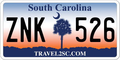 SC license plate ZNK526