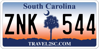 SC license plate ZNK544