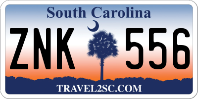 SC license plate ZNK556