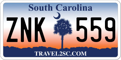 SC license plate ZNK559