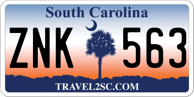 SC license plate ZNK563