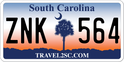 SC license plate ZNK564