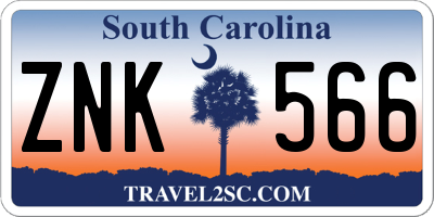 SC license plate ZNK566