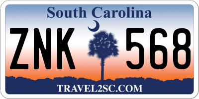 SC license plate ZNK568