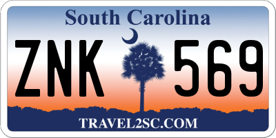 SC license plate ZNK569
