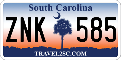 SC license plate ZNK585