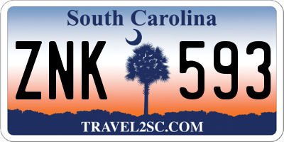SC license plate ZNK593