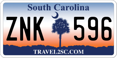 SC license plate ZNK596