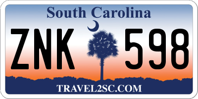 SC license plate ZNK598