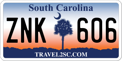 SC license plate ZNK606
