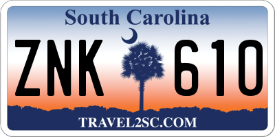 SC license plate ZNK610