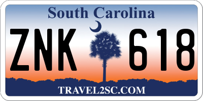 SC license plate ZNK618