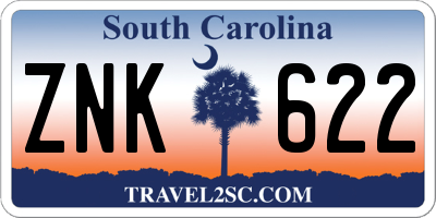 SC license plate ZNK622