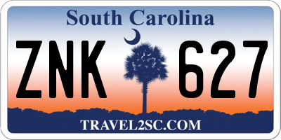 SC license plate ZNK627