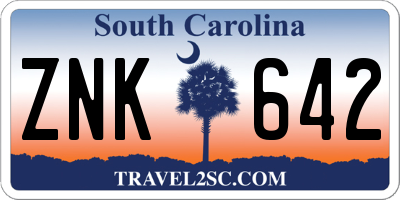 SC license plate ZNK642