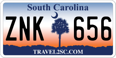 SC license plate ZNK656