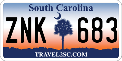 SC license plate ZNK683