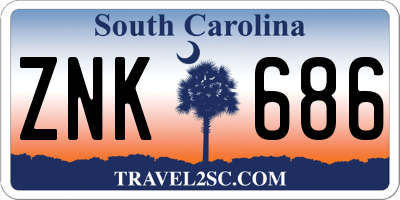 SC license plate ZNK686