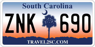 SC license plate ZNK690