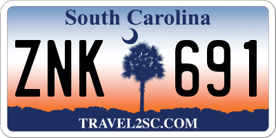 SC license plate ZNK691