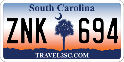 SC license plate ZNK694