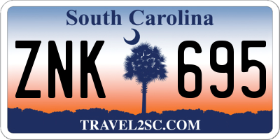 SC license plate ZNK695
