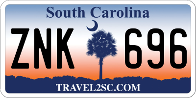 SC license plate ZNK696