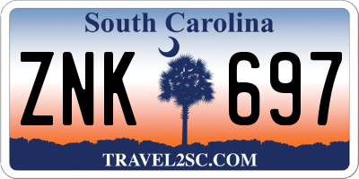 SC license plate ZNK697