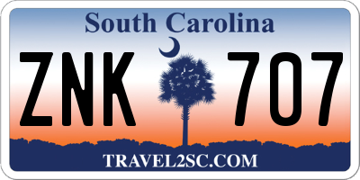SC license plate ZNK707