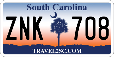 SC license plate ZNK708