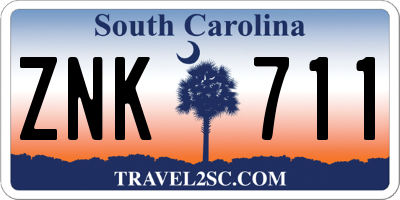 SC license plate ZNK711