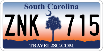 SC license plate ZNK715